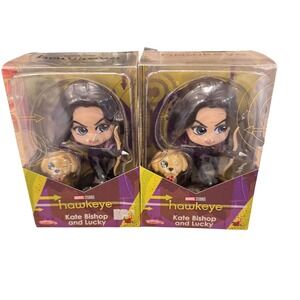 Hot Toys Cosbaby Hawkeye Kate Bishop and Lucky Marvel Studios‎ Set of 2 NIB